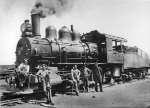 A3667 Great Northern Railroad Engine Williston ND 1912